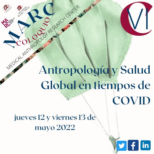 MARC_URV's tweet photo. 📢 ATENCIÓN. Ya puedes inscribirte ✍️al VI Coloquio del MARC.
Tema: "#Antropología y #SaludGlobal en tiempos de #COVID"

📅12 y 13/05/2022
📌 Sala de Juntas, Campus Cataluña, @universitatURV 

Inscríbete 👇
https://t.co/klS2UZ6Tck

#VIColoquioMARC #globalhealth https://t.co/DNWfPZFOJq