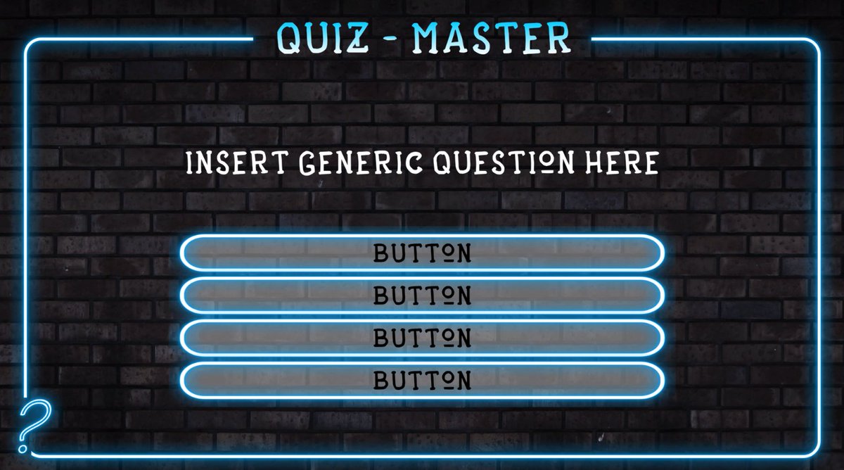 AnuraProduction's tweet photo. @GameDevTV Base Question Canvas done, looking sharp ain't it?

Also shoutout to @HemlockVale for the awesome font were using right now. You can find the link for it below!

#Indiegames #IndieGameDev #GameDesign https://t.co/CNdohMFfVC
