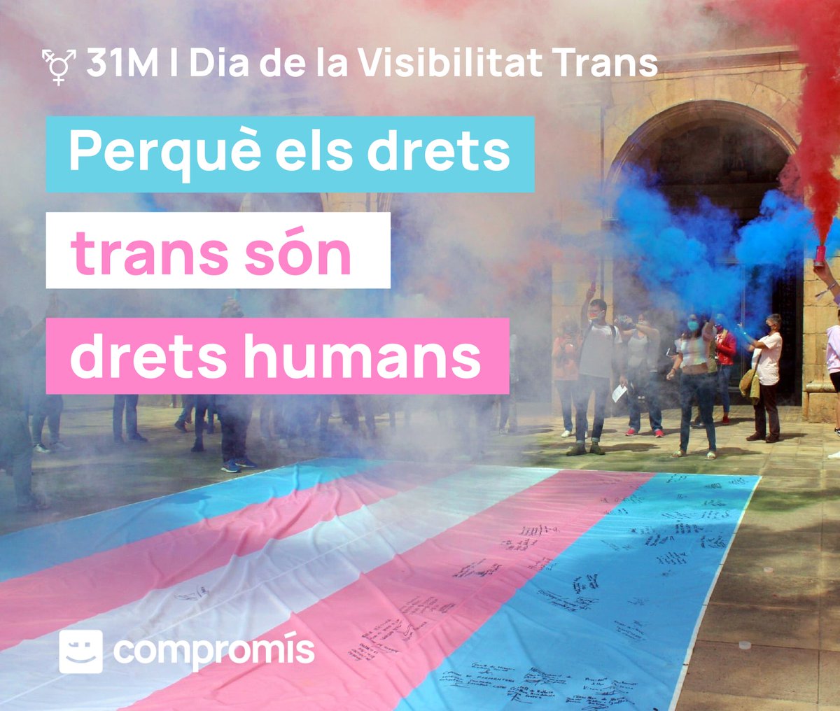 CompromisCS's tweet image. 🏳️‍⚧️ Hui, #DiaDeLaVisibilitatTrans, reivindiquem el dret a ser, el dret a decidir sobre una o un mateix.

Reivindiquem els drets trans perquè són drets humans✊🏽