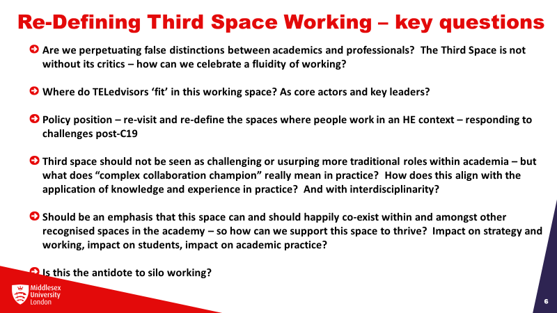 Sally Kift (@kiftsally) on Twitter photo 🚀The Third Space in HE🧑🚀
Key questions in re-defining 3rd Space Working
<a href="/emilythemac/">Em McIntosh</a> & @dixxyD
In <a href="/ascilite/">ASCILITE</a> <a href="/TELedvisors/">TEL edvisors</a> Webinar <a href="/gamerlearner/">Colin Simpson</a>
Is the antidote to siloed working? Across our unis & the sector?
How do we enable positive change thru the 3rd space?
Fantastic chat 🚀The Third Space in HE🧑🚀
Key questions in re-defining 3rd Space Working
<a href="/emilythemac/">Em McIntosh</a> & @dixxyD
In <a href="/ascilite/">ASCILITE</a> <a href="/TELedvisors/">TEL edvisors</a> Webinar <a href="/gamerlearner/">Colin Simpson</a>
Is the antidote to siloed working? Across our unis & the sector?
How do we enable positive change thru the 3rd space?
Fantastic chat