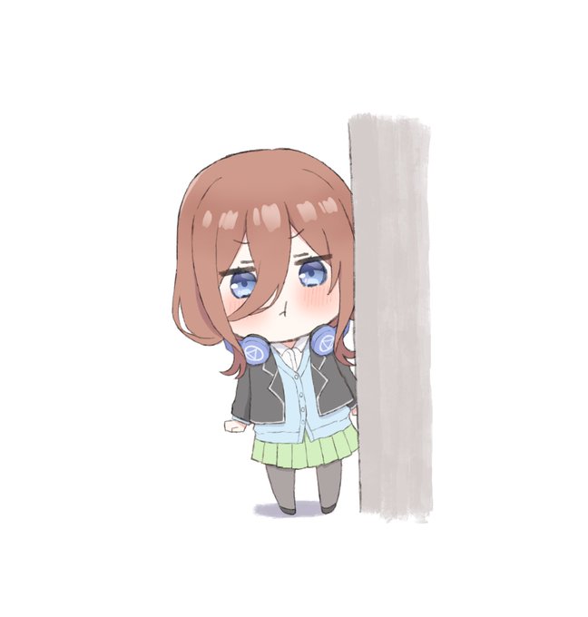 まりりもちさんがTwitterに投稿した中野三玖(五等分の花嫁)のイラスト。