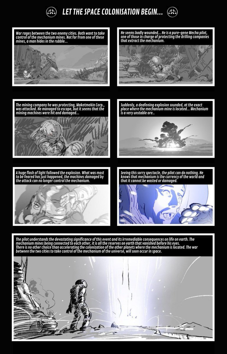 "Now that the Mechanium on Earth is running low, the two enemy cities must colonize other planets to find it."

We are not only building a game. We are building MECHACHAIN.