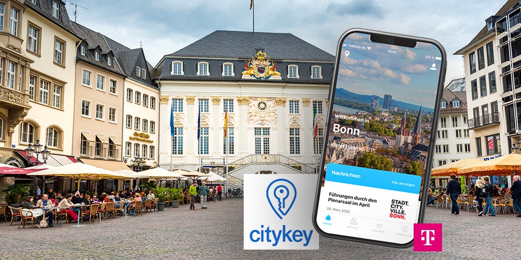 Bundesstadt Bonn (@bundesstadtbonn) on Twitter photo #Citykey, die App für digitale Bürger*innendienste in #Bonn ist ab sofort verfügbar! 😍 Die gemeinsam von der #Bundesstadt Bonn, der <a href="/deutschetelekom/">Deutsche Telekom</a> und weiteren Städten entwickelte #App ist ab sofort in allen gängigen Stores erhältlich.
Alle Infos ➡️ bonn.de/pressemitteilu… #Citykey, die App für digitale Bürger*innendienste in #Bonn ist ab sofort verfügbar! 😍 Die gemeinsam von der #Bundesstadt Bonn, der <a href="/deutschetelekom/">Deutsche Telekom</a> und weiteren Städten entwickelte #App ist ab sofort in allen gängigen Stores erhältlich.
Alle Infos ➡️ bonn.de/pressemitteilu…