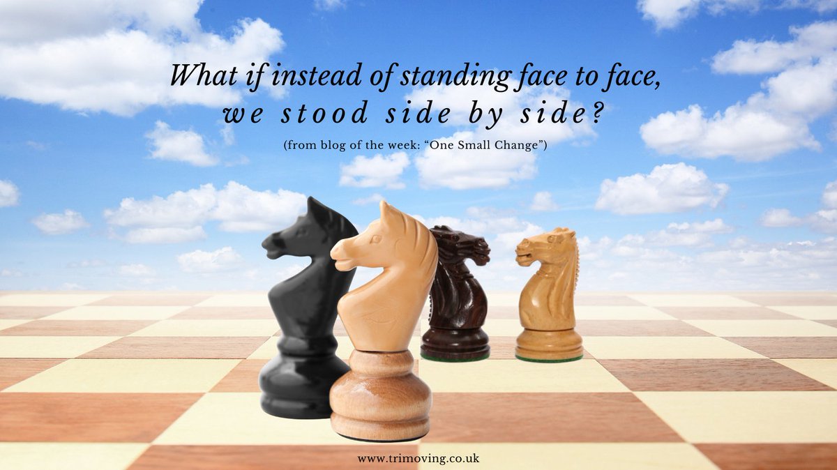 trimoving's tweet photo. What if instead of standing face to face, we stood side by side?
From blog of the week: “One Small Change”
https://t.co/eotCHsxCb8
#blog #writer #mentalhealth #motivation #change #onechange #smallchange #perspective #socialinteraction #facetoface #sidebyside #standingtogether https://t.co/HZR0tkBJxA