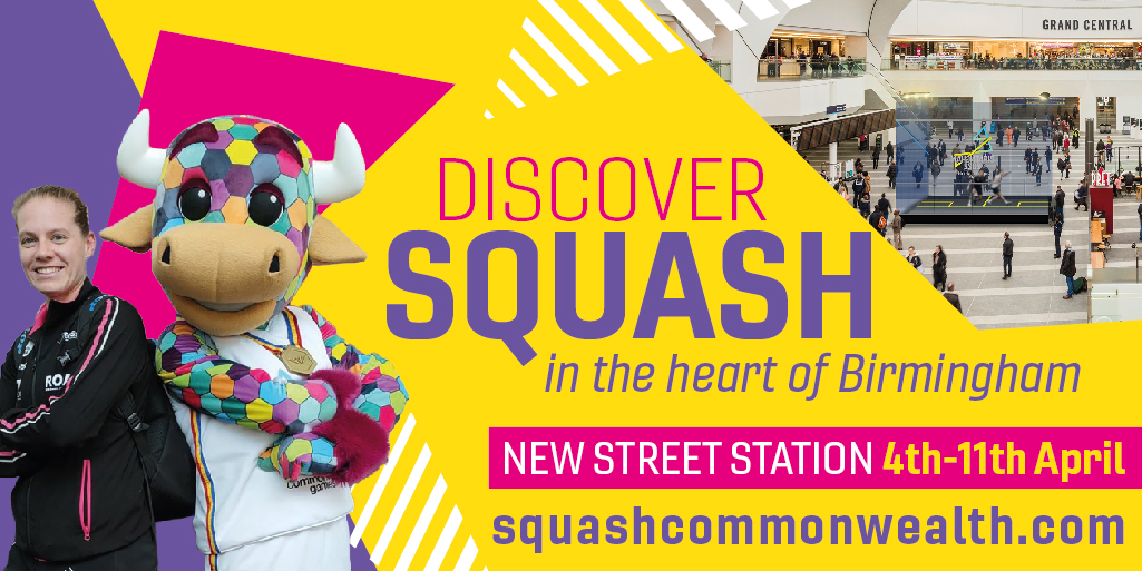 SquashMadNews's tweet photo. Squash on track to make an impact with week of glass court fun at Birmingham New Street station.
Article updated with full schedule of events.
@SJPerry15 @MingPeterLee @Squash2022 @MrSquash6 @WarwickshireSq1 @lichfieldsquash @englandsr @RacketsCubed 
https://t.co/tJX26S4QNs https://t.co/Td8uwf3IDM