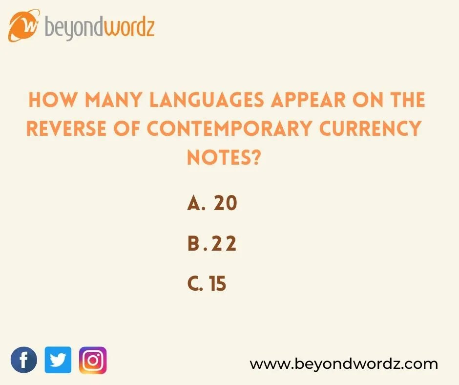 WordzBeyond's tweet image. How many languages appear on the reverse of contemporary currency notes?
buff.ly/33SM7yF

#dtplocalization  #multimedialocalization #languagestranslationservices #MultiligualSEO #mobileapplocation #localizationagencies #localization #translation #translationservices