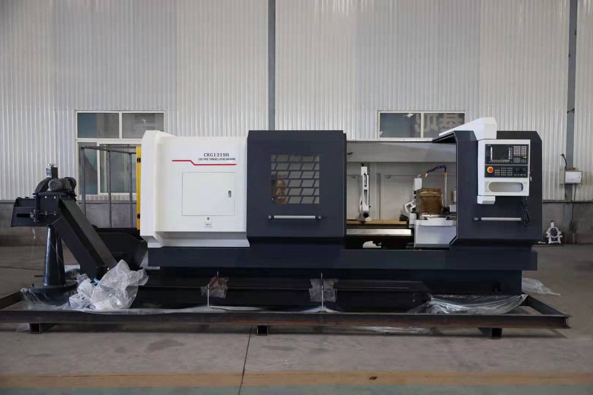 shirleytahs's tweet image. #cncpipethreadlathe # CKG1319B CNC pipe thread lathe, If you are interested in this product, please contact me.E-mail: hscnc@taianhaishu.com #pipethreadingmachine