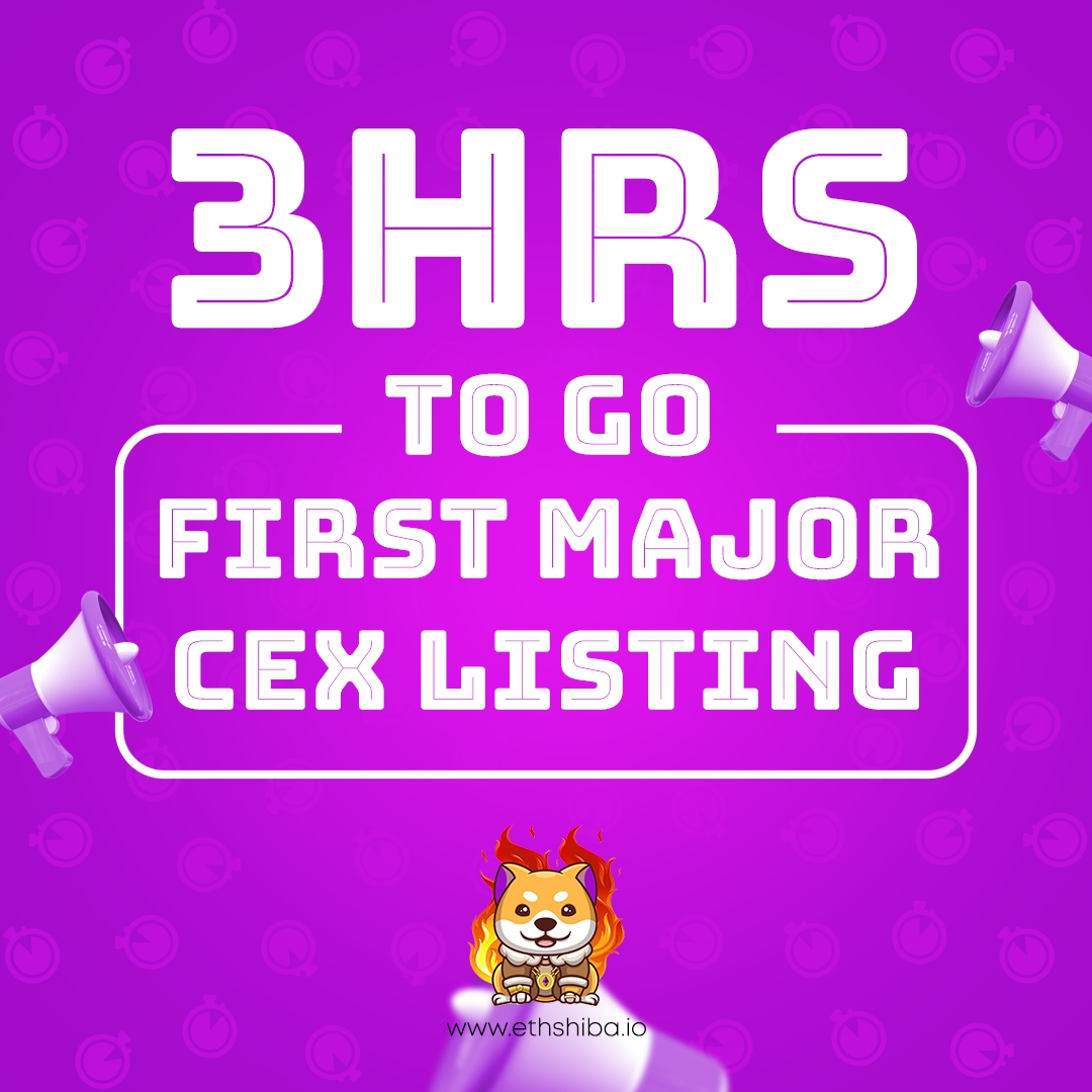 eth_shiba's tweet photo. 👉 Tag 2 friends
👉 Like, Retweet
👉 Share &amp; Shill

Let the #crypto world know that #ETHSHIB is getting listed on its first exchange in 3 HOURS from now!

Are you ready?

#SHIBArmy #EthShiba #listing #CEX https://t.co/d00XOxvwQs