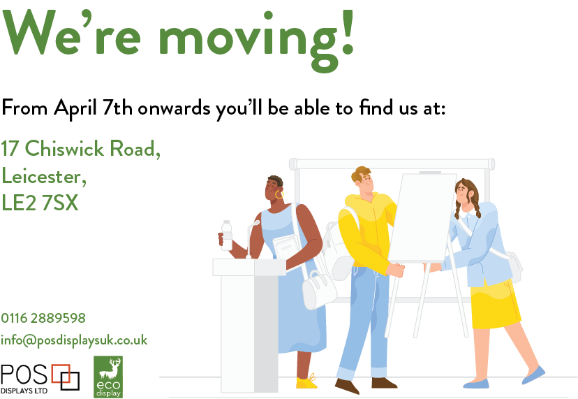POSDigitalLTD's tweet photo. We're moving to a larger factory!📦From tomorrow until Tuesday 5th our offices will be closed, so please use email to contact us📩 info@posdisplaysuk.co.uk https://t.co/17pxK1yk9I