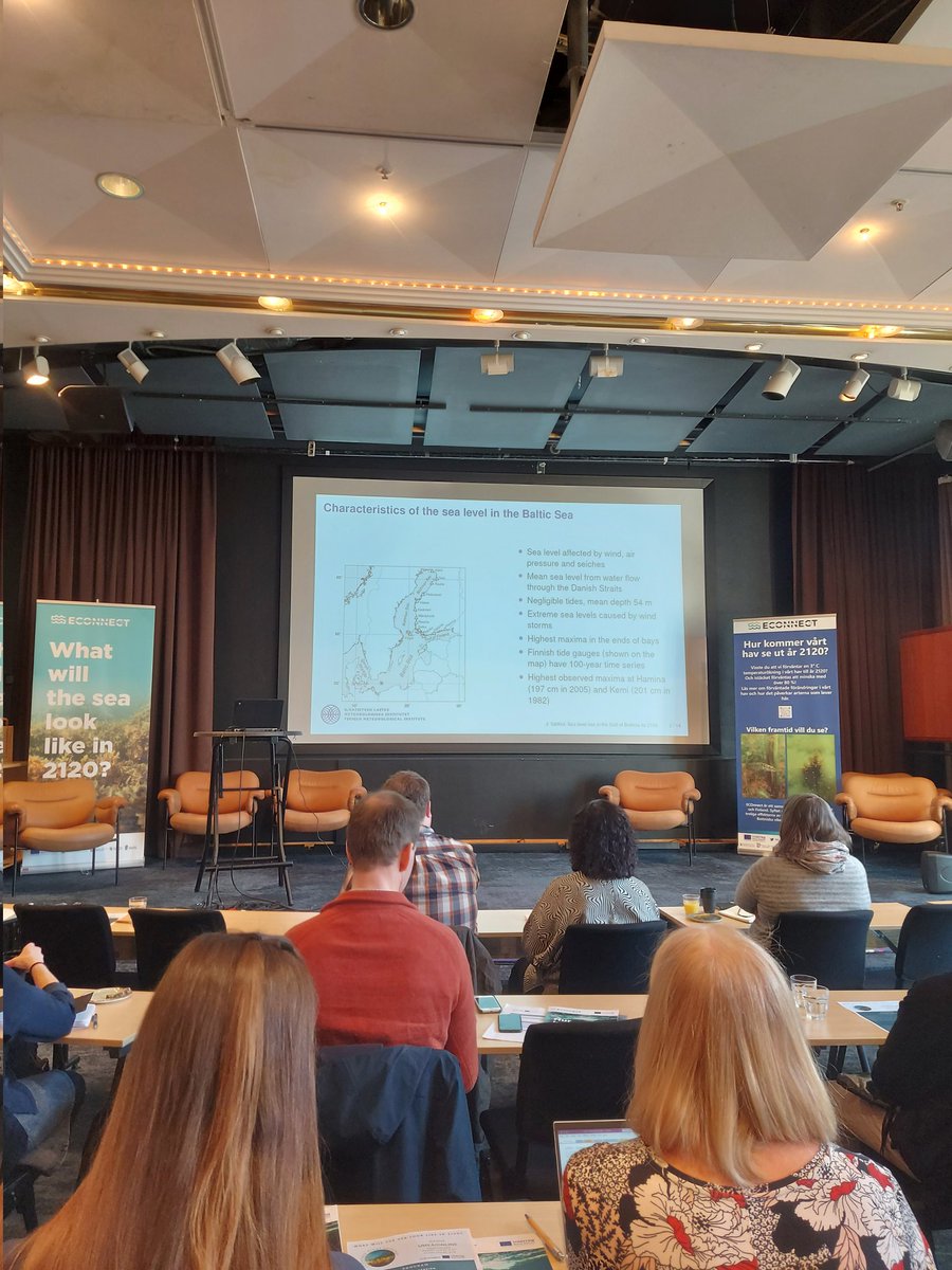 How will sea level rise affect the ECOnnect project area? Interesting presentation by <a href="/jani_sarkka/">Jani Särkkä</a> from FMI at ECOnnect final seminar.