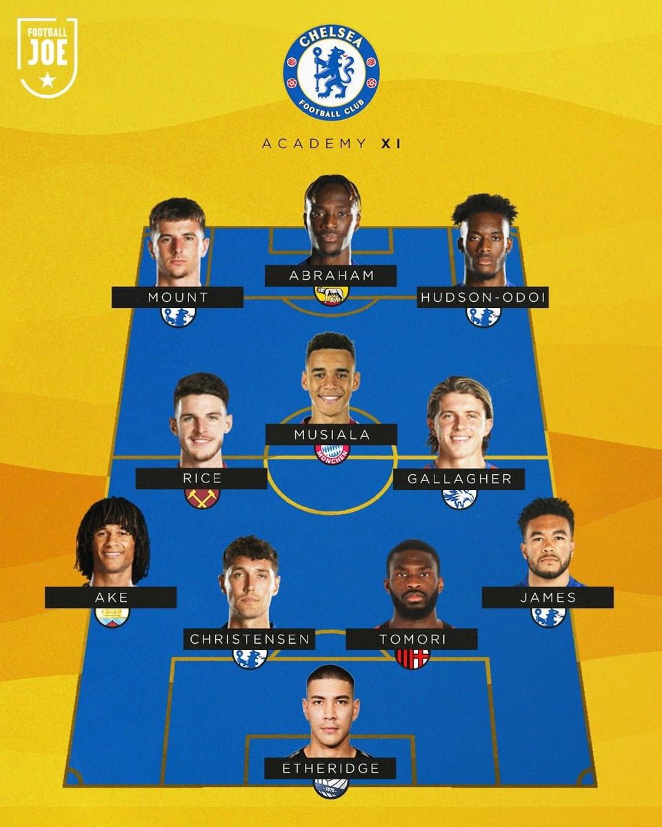 FrankKhalidUK's tweet photo. What’s your thoughts on this @ChelseaFC past &amp; present academy team? Would you take anyone out and replace with someone else? https://t.co/vjKmH6Qwsv