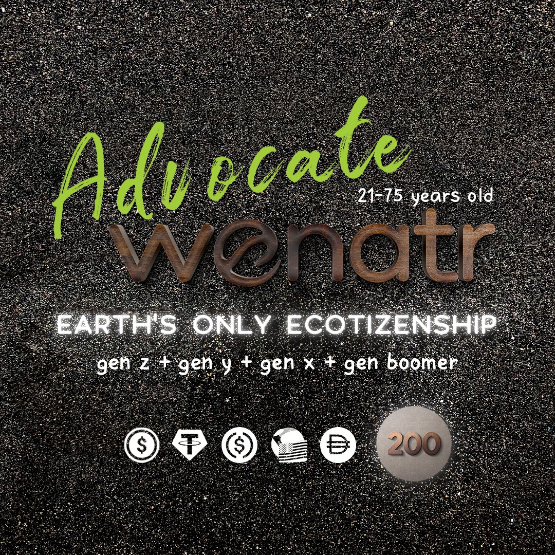 Genus.Advocate is an early discovery opportunity, exploring Earth’s Only Ecotizenship, enabled by Web3 + Conserve3

#wenatr #wenature #ecotizenship #weAREnature #ecotizens #ecotzn #fervourFORlife #ecologicalcitizenship #1b2040ecotzn