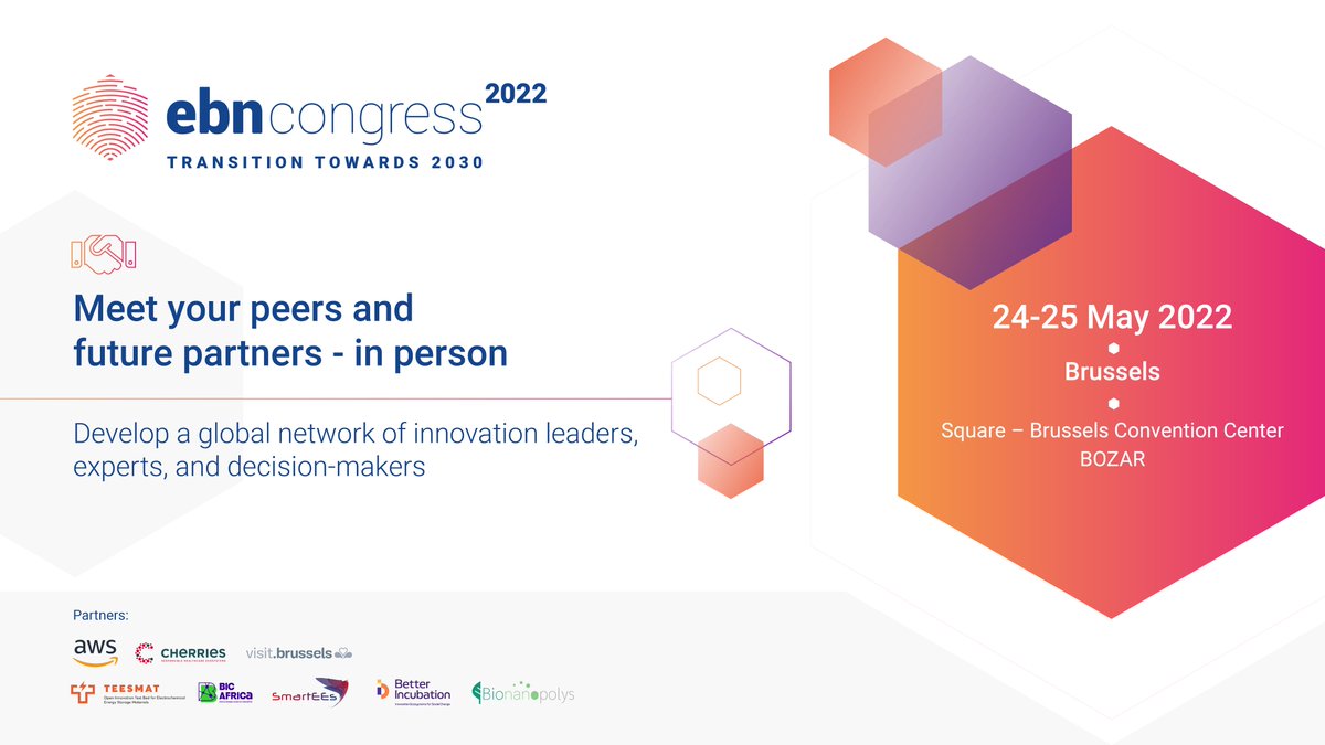 #EBN22 will showcase tested #methodologies, best practices, &amp; facilitating exchanges to leverage the transformative power of #innovation

Join us in Brussels 🇪🇺🇧🇪! Reserve your seat 👉ebncongress.eu
#digital #sustainability #EUBIC