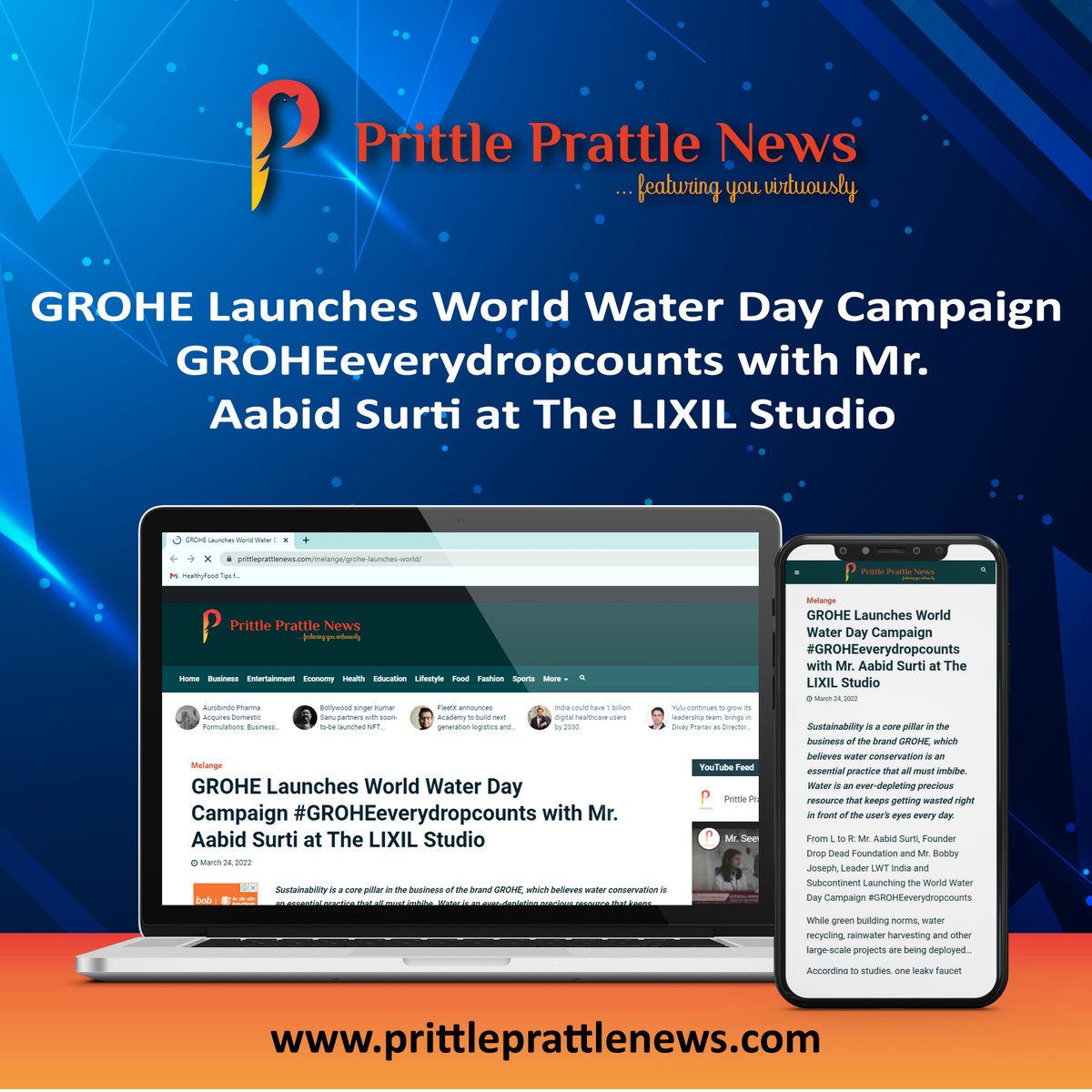 prittle_prattle's tweet photo. GROHE Launches World Water Day Campaign #GROHEeverydropcounts with Mr. Aabid Surti at The LIXIL Studio
@grohein #launches #campign #dropcount #worldwaterday
https://t.co/IsafbXl68S https://t.co/VtiUWcBRUI