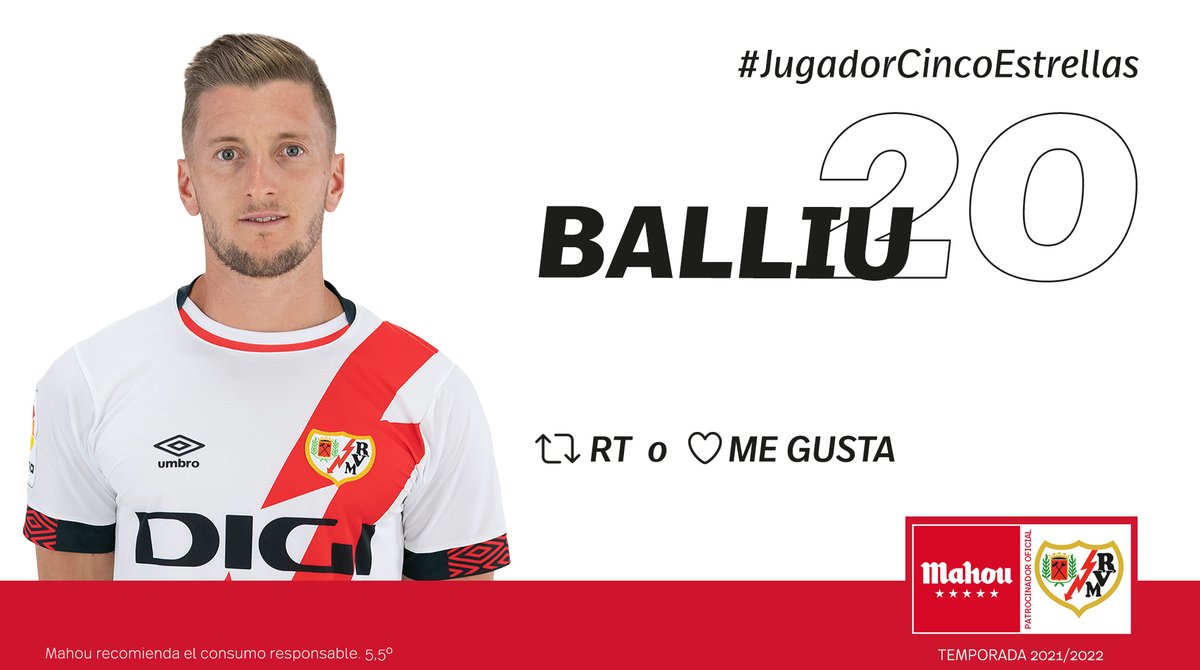 futbolmahou's tweet image. RT o Me Gusta si crees que @ivan_balliu ha sido el #JugadorCincoEstrellas del mes de marzo del 
@RayoVallecano (4/6)