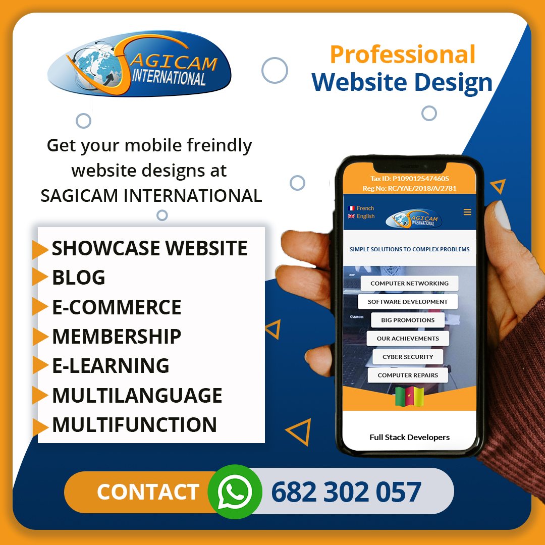 Online visibility is one of the key aspects for making your company, business or organization known to the world. Not only will you become visible, you also have a high probability of gaining clients and selling your products. 
 Contact us WhatsApp: (+237) 682 302 057