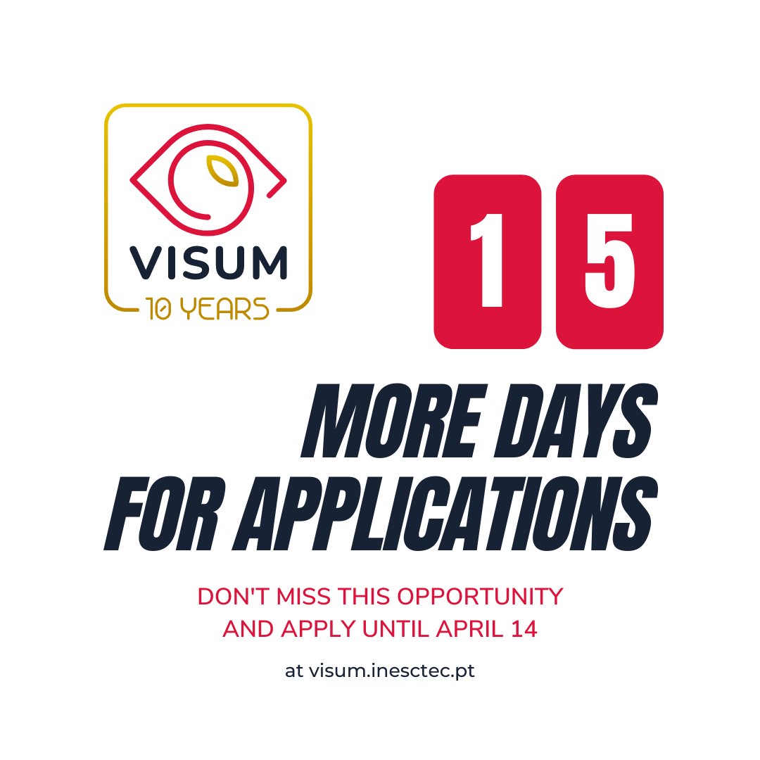 visumschool's tweet photo. Hey! If you haven't applied yet, don't worry... 😉
You now have two extra weeks! 💯
But don't miss this last chance to come to Porto in July. 😎
Apply now at https://t.co/7Wcu6RQWo3
#visumsummerschool #ComputerVision #MachineLearning
@INESCTEC https://t.co/BuxR6gMpWM