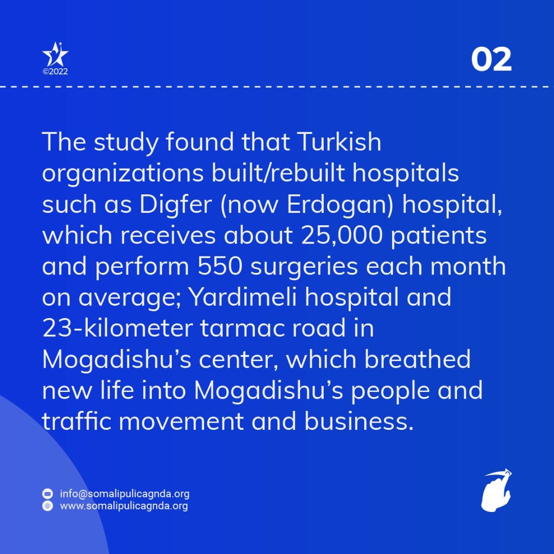 somalipubagenda's tweet photo. We have published a study on #Turkey’s role in the provision of public services in #Mogadishu.

Below⤵️are some of the key findings of the study https://t.co/vVha66tois