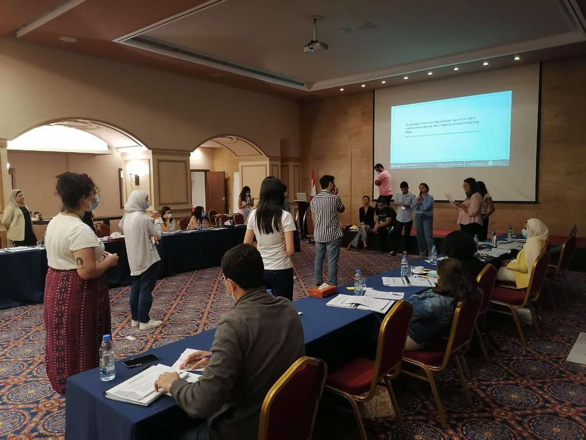 MiaAtoui's tweet photo. 5years ago I stood alone in a hotel room training 8 volunteers to kick off #Lebanon’s 1st #suicidehotline 
Today they are 130volunteers and they are leading and training new young hotline operators to #savelives 
Promote #ideas that matter - they will get passed on to generations https://t.co/OJkSCLmE8A