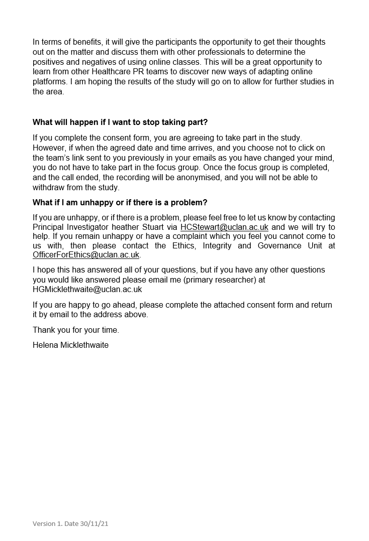 Helenaphysio30's tweet photo. My name is Helena Micklethwaite I am an MSc physiotherapy student at UCLAN. I am looking for participants for a study explained in the attachments. I require 8 individuals who work in the NHS in the North- West within pulmonary rehab. 
Contact me via: HGMicklethwaite@uclan.ac.uk https://t.co/SAcC2zzFwK