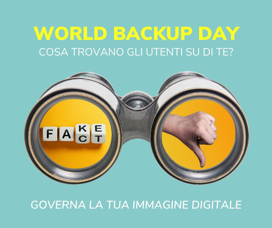 noimareputation's tweet photo. 🗓 31 marzo: #WorldBackupDay per la sicurezza e la cura dei propri dati.
🔎 Inconsapevolmente, ognuno è presente nel web: conosci le informazioni che gli utenti possono trovare su di te?

🛡 𝐋𝐚 𝐜𝐨𝐧𝐨𝐬𝐜𝐞𝐧𝐳𝐚 𝐞̀ 𝐬𝐢𝐜𝐮𝐫𝐞𝐳𝐳𝐚.

#backupday #backup #reputazioneonline https://t.co/LCjfS7268h