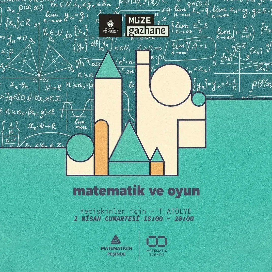 Matematiğin sınırlarını oyunla keşfetmeye hazır mısınız? “Matematik ve Oyun” isimli atölyede "Rasyonel davranışlar her zaman iyi sonuçlar mı verir?" gibi sorulara yanıt arayacağız.👇
9-14 yaş bilet için: bilet.kultur.istanbul/?ec=MATEMATIKV…
Yetişkinler bilet için:bilet.kultur.istanbul/?ec=MATEMATIKV…