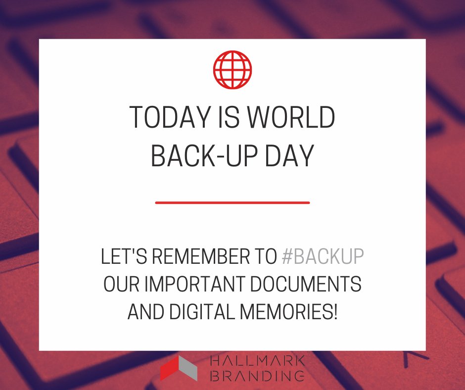 HallmarkBrand's tweet photo. Today is #worldbackup day. 

The day is to remind us to #backup our important documents and precious memories. 

And on that note, crtl S 😉 https://t.co/7EUL3lx0hv