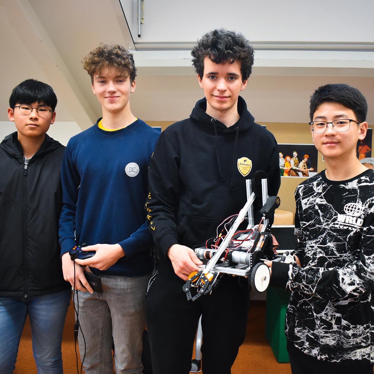 IspRobotics's tweet image. Although Armbot’s moves look easy, a lot of work was put into making Armbot. 

Meet Armbot’s team!
Captain: Tjebbe D.
Builders: Jae L. &amp;amp; Minseok C.
Programmers: Tjebbe D. &amp;amp; William P.
Driver: Tommy E.

#robotics #robot #rev #prague #competition #coding #ftc #vex #isp #falcons