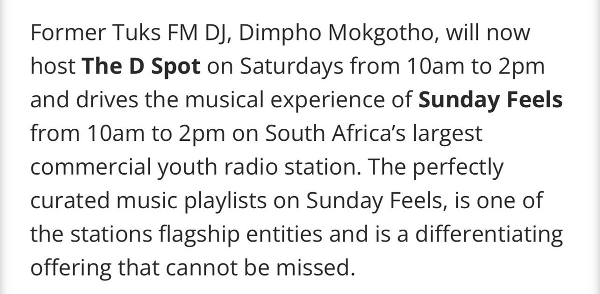 _DimphoM's tweet photo. It is an absolute honour to announce that I have FINALLY joined the @YFM family! 😭🙏🏽 please vibe with me every Saturday and Sunday, 10:00 - 14:00! 🎙🚀  LET’S ROCK THIS THING!!!!! https://t.co/ZHBl9nCoQV