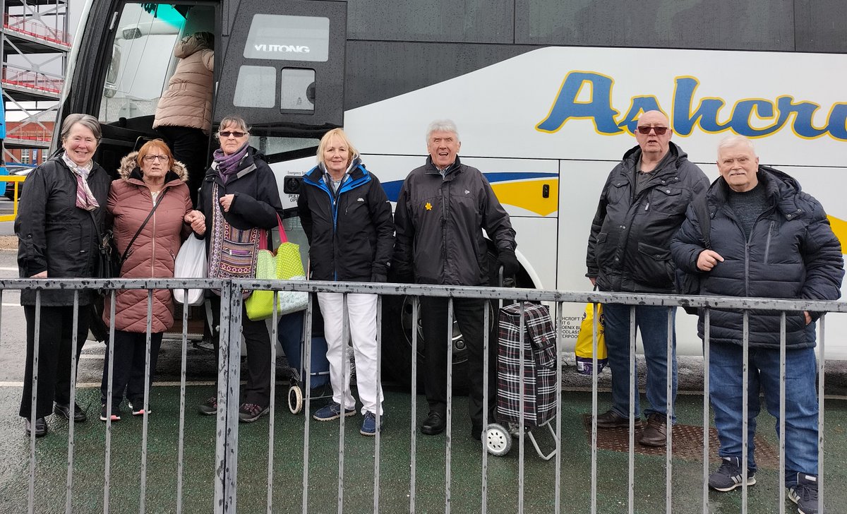 It may not have seemed like a spring day, but the wintery whether didn’t damper anybody’s enjoyment of the EMB’s day trip to Bury Market yesterday for its residents.