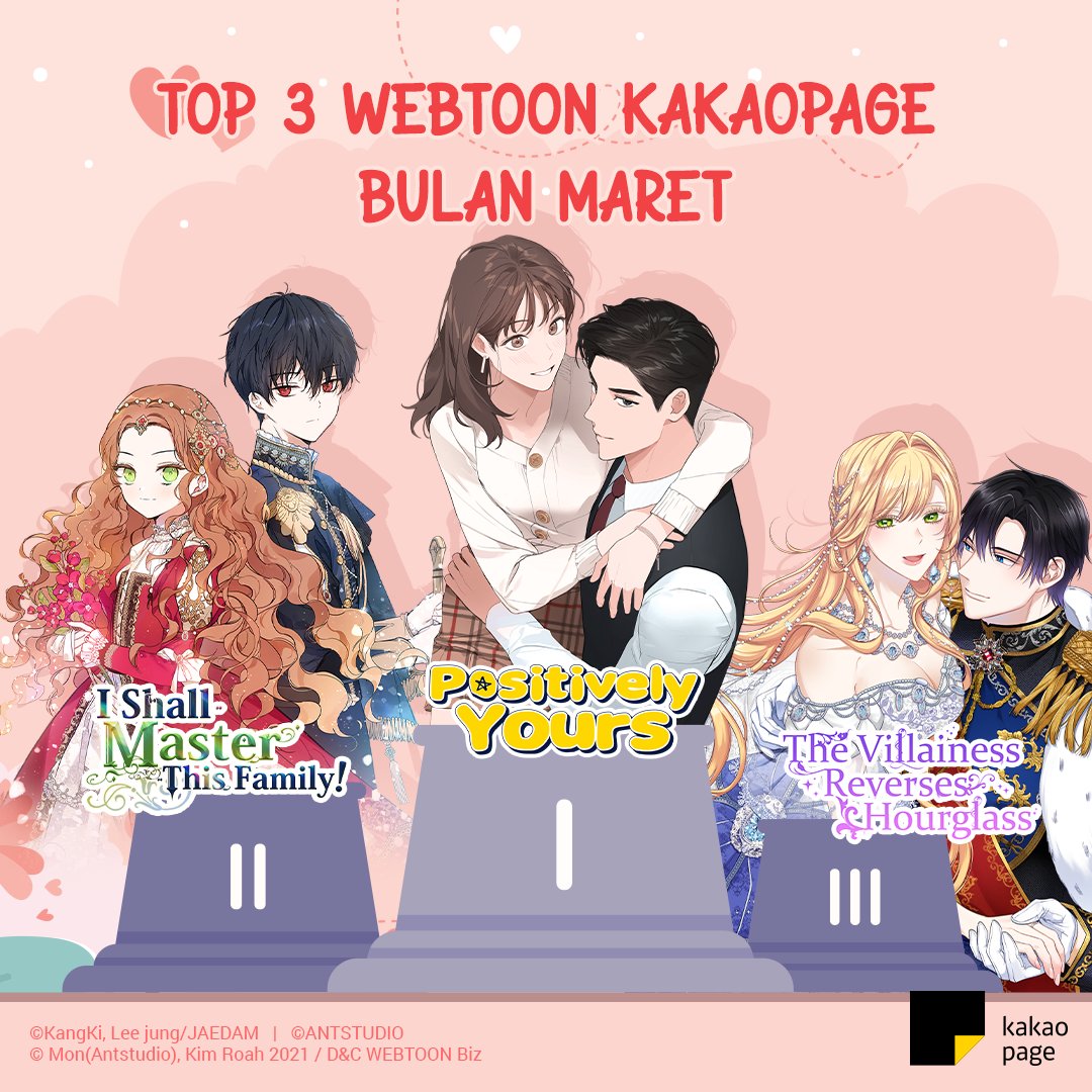Ini dia Top 3 Webtoon kakaopage bulan ini! Terima kasih untuk pendukung setia kakaopage! Menurut kamu bulan depan siapa yaa yang bakal menduduki Top 3?

#kakaopage #kakaopageindo #webtoon #manhwa #komik #temukanceritamu