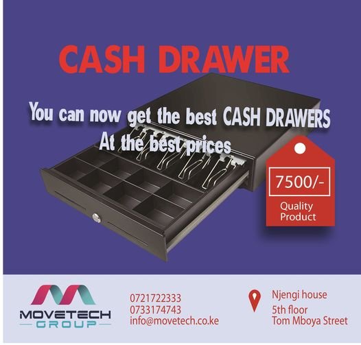 movetechsol's tweet photo. Cash drawers complete a POS set up. At #Movetech, we offer the best affordable cash drawers for your retail business. Order yours via:
📞: 0721722333/0733174743
📧: info@movetech.co.ke
#BBIFinalVerdict #cjmarthakoome #BBIruling #BBI #movetech https://t.co/3NgQu31g0s