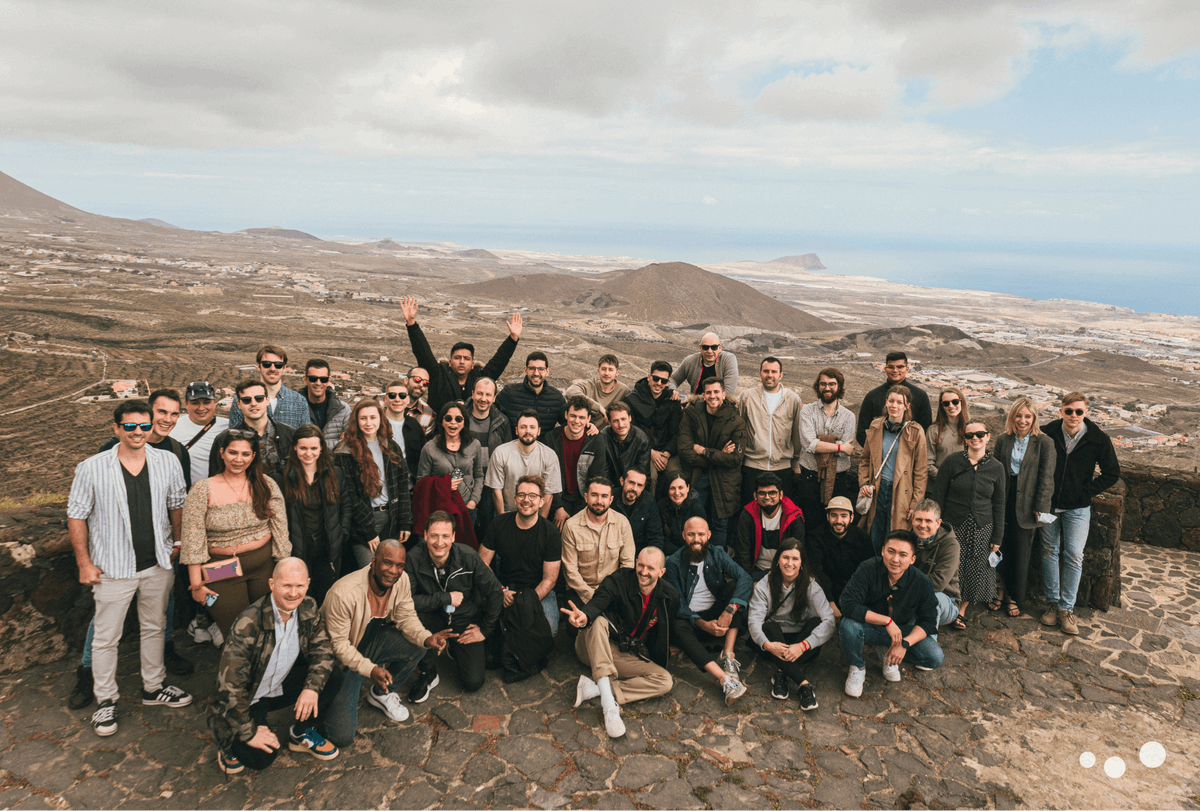 Certainly_io's tweet photo. One and half years in the making... 🏝️🌞

We finally managed to go on our much-anticipated company trip to Tenerife!

5 days, 4 Certainly talks, 3 workshops, 2 excursions, 6 shooting sessions, 24 nationalities, 19 languages, 2 offices, one amazing team. https://t.co/05KuclljVx