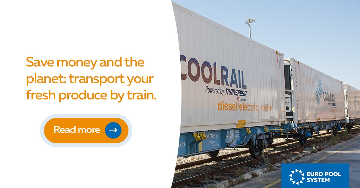 Don’t let the skyrocketing fuel prices prevent you from transporting your fresh produce safely and on time. CoolRail is thé train connection for the transportation of fresh produce at low(er) energy costs.
hubs.la/Q0175Rzh0 

#coolrail #sustainability #co2reduction