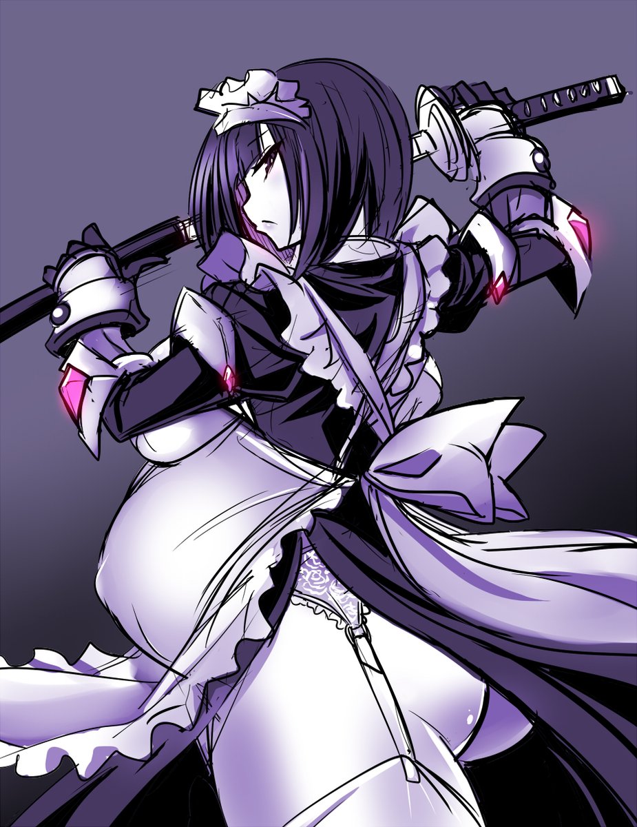 バトル妊婦 #今月描いた絵を晒そう 