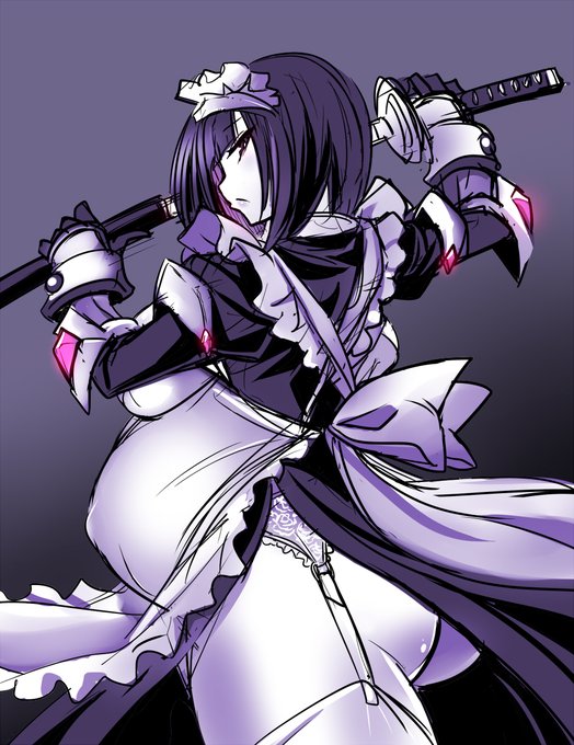 バトル妊婦 #今月描いた絵を晒そう 