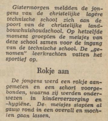 Een 1-aprilgrap uit 1965, bedacht door het toen 15-jarige meisje T. Galema uit Koudum (Friesland). De Friese Koerier schreef er op 2 april het volgende over: