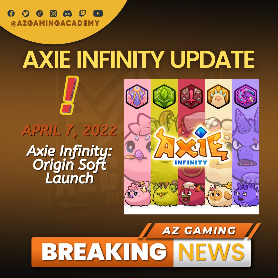 azgamingacademy's tweet photo. ⚒𝐀𝐱𝐢𝐞 𝐈𝐧𝐟𝐢𝐧𝐢𝐭𝐲: 𝐎𝐫𝐢𝐠𝐢𝐧 𝐒𝐎𝐅𝐓 𝐋𝐀𝐔𝐍𝐂𝐇 𝐨𝐧 𝐀𝐩𝐫𝐢𝐥 𝟕𝐭𝐡! ⚒

FORE MORE DETAILS: https://t.co/kdsf2FRmnT

—ISKO JV

#AZGamingAcademy #AxieInfinityPH #AxieInfinity #AxieOrigin #AxieInfinityUpdates https://t.co/glhtSwRHB8