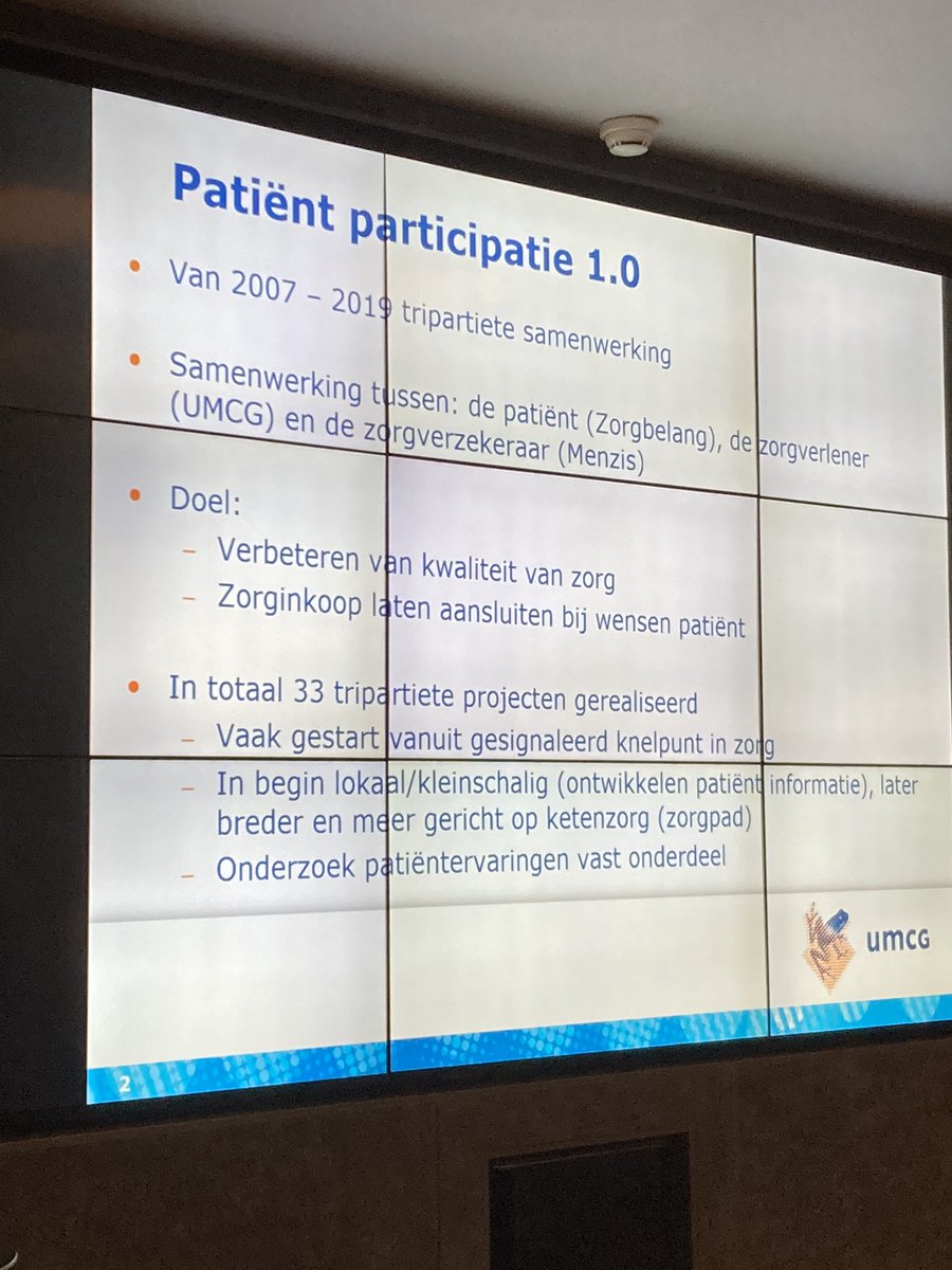 Vandaag presentaties van resultaten meerjarenafspraken 2018-2022 tussen #UMCG en #Menzis. Met zorgprofessionals, bestuurders, zorginkopers en actieve betrokkenheid van Clientenraad en Ledenraad. Inspirerende verhalen van de verschillende werkgroepen en zichtbare uitkomsten.