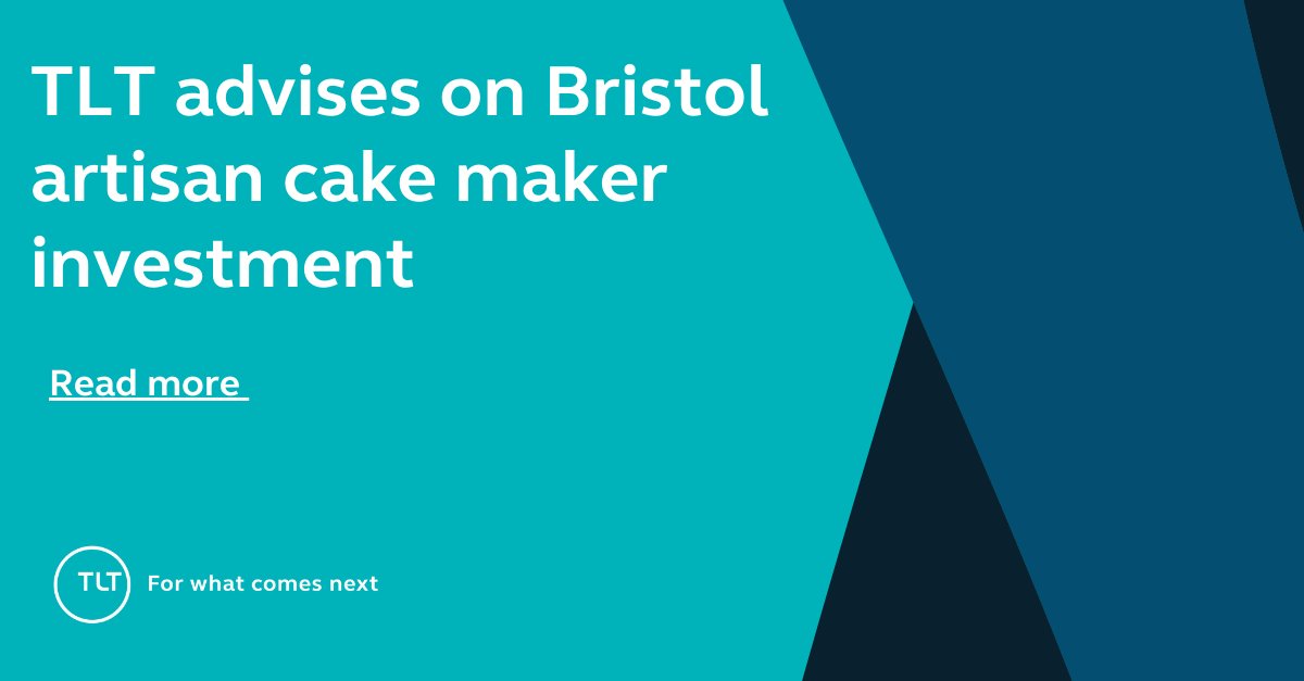 We're pleased with the outcome of this deal, which saw us advise private equity firm LDC on their investment of Cakesmiths - an award-winning manufacturer and supplier of artisan cakes based in Bristol. Read more: tltsolicitors.com/insights-and-e…