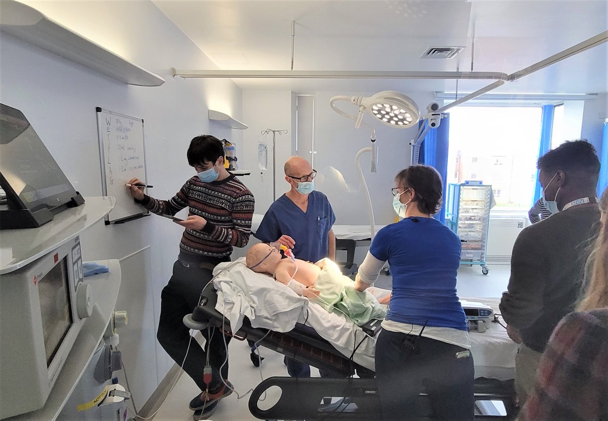 NorthumbriaDASH's tweet photo. NECTAR (North East &amp; Cumbria Transport and Retrieval) 'Paediatric Stabilisation Training Day'.
Great images of the critically ill wheezy child scenario,  preparing the child for the retrieval team @NECTARtransport https://t.co/Cnezywbyex