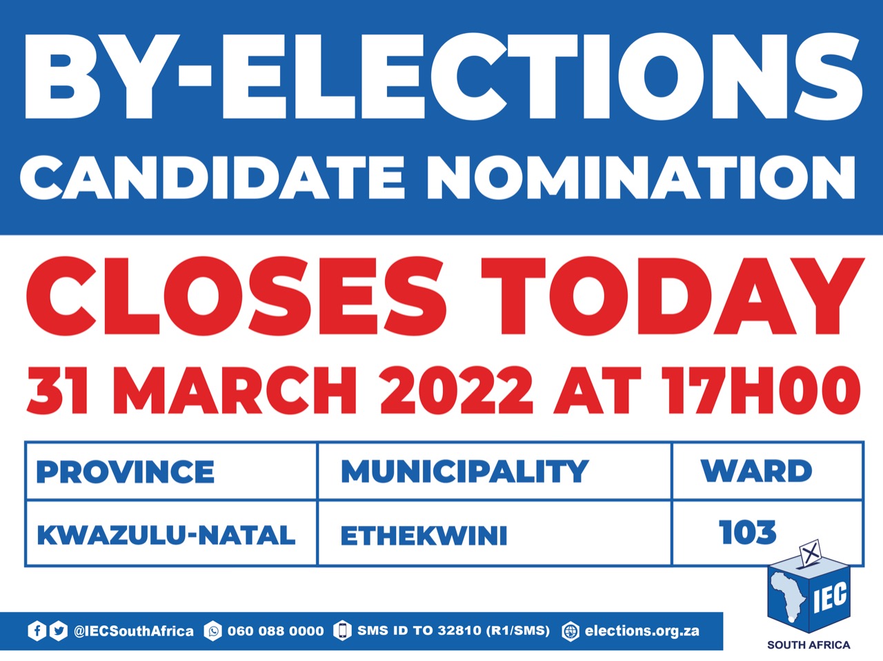 IEC South Africa on Twitter "‼️REMINDER‼️ Parties and independent