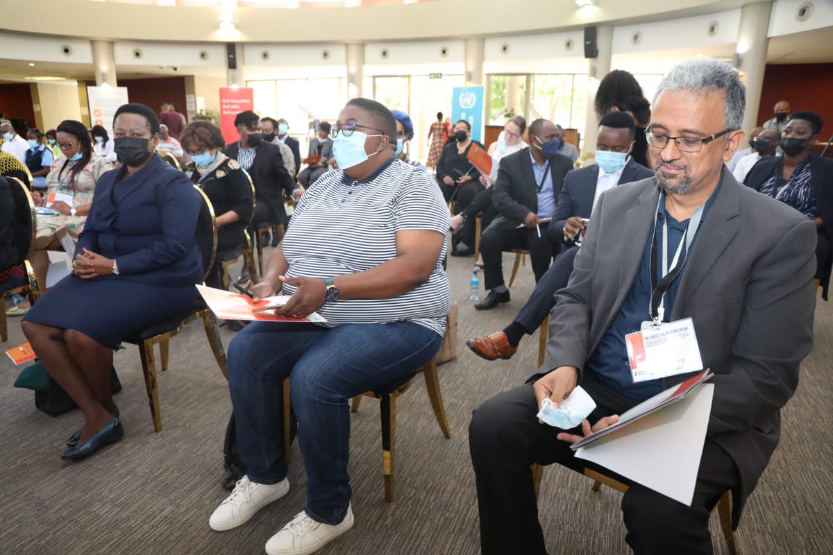 UNFPASA's tweet photo. #COVID-19 has aggravated HIV infection, teen pregnancy, sexual violence &amp; GBV for adolescent girls &amp; young women. In response to addressing this,  #EducationPlus will enable girls to thrive,
be safe &amp; empowered. @UNAIDS_ZAF @UNICEF_SA @UnescoZA @unwomenSA @DBE_SA @SA_AIDSCOUNCIL https://t.co/Apwak4B4Ic
