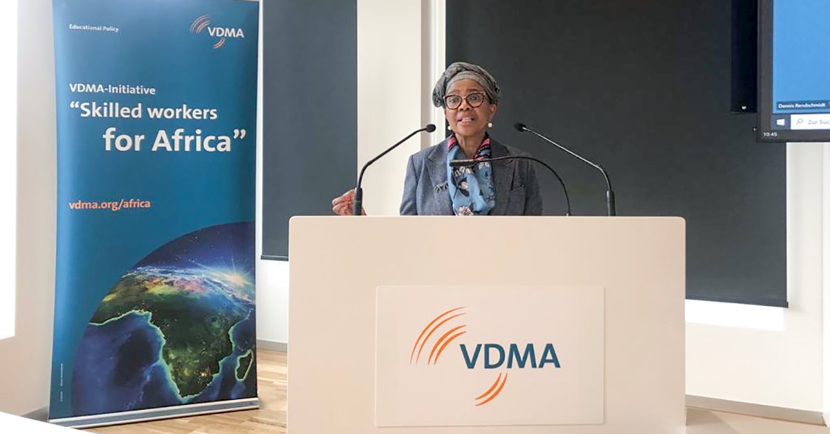 #Africa wants to train young people for its own and the global market. The VDMA initiative #SkilledWorkers for Africa is a successful example for partnership. Ambassador Masire-Mwamba visits VDMA in Frankfurt.

vdma.org/skilled-worker… <a href="/NigeriaBerlin/">Nigeria Embassy Berlin Germany</a> <a href="/BotswanaGermany/">🇧🇼|🇩🇪Botswana Embassy-Germany</a>