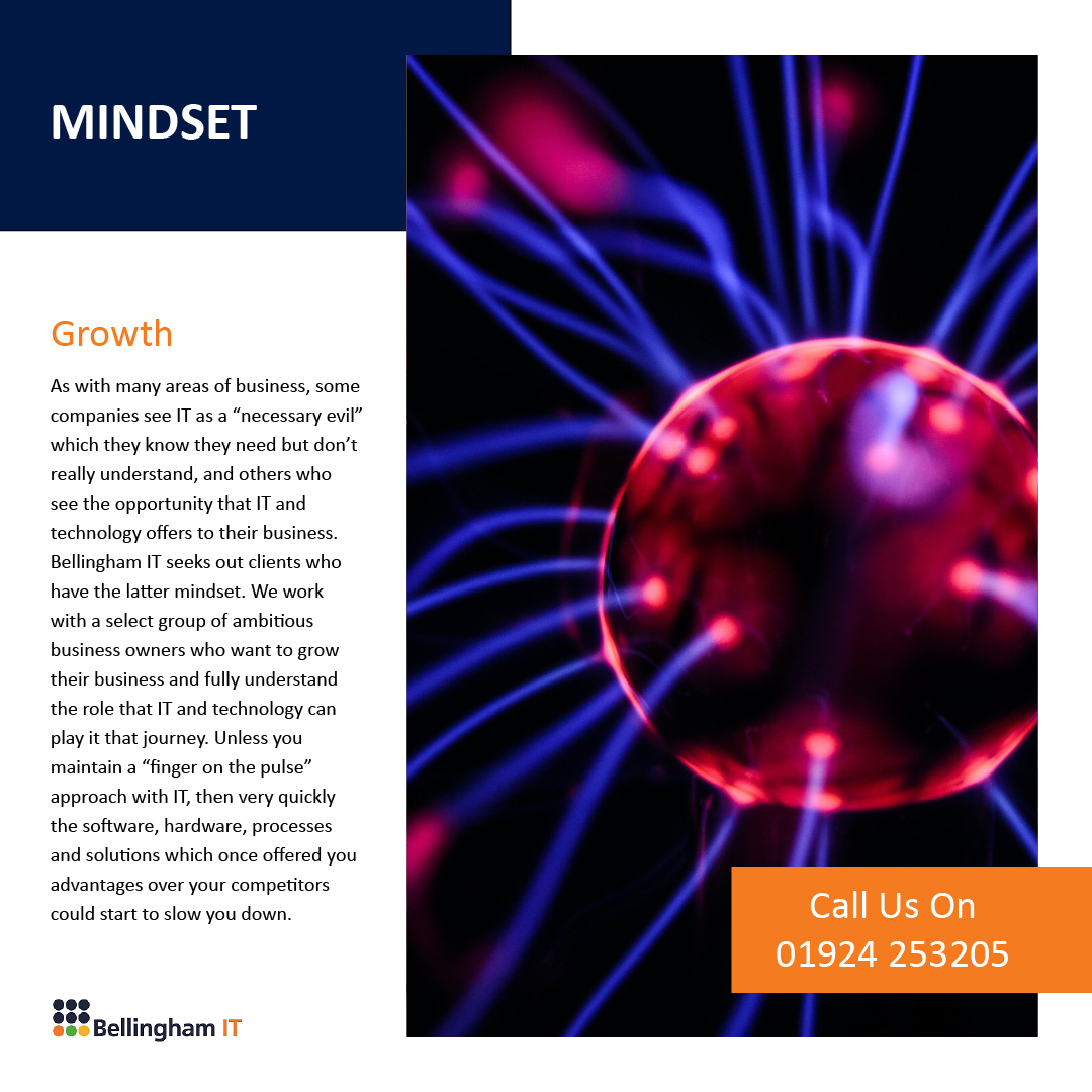 "Does your business have a growth mindset?

Unless you maintain a “finger on the pulse” approach with IT, then very quickly the software, hardware, processes, and solutions which once offered you advantages over your competitors could start to slow you down.