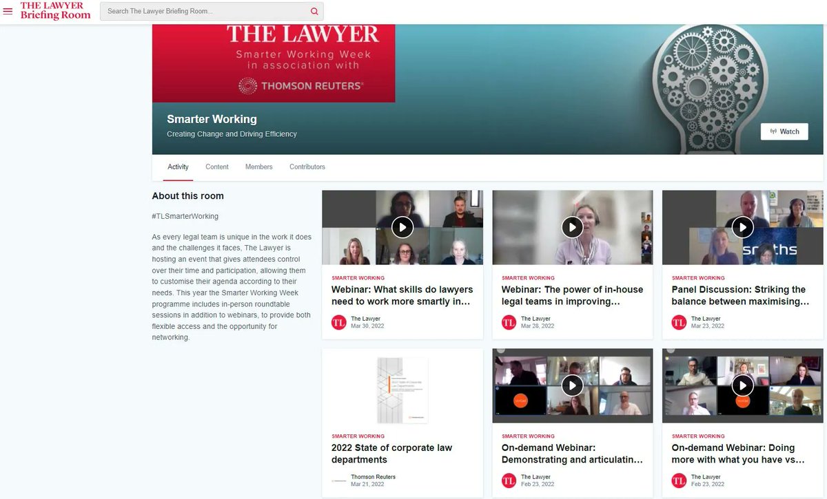 TheLawyerevents's tweet photo. We hope you had time to log in live for last week’s Smarter Working Week in association with @thomsonreuters, catch some of the fantastic content and engage with our speakers.
If you missed out there's time to catch up on-demand:
https://t.co/hImCx9hkYH
#TLSmarterWorking https://t.co/91NLVIwmgc