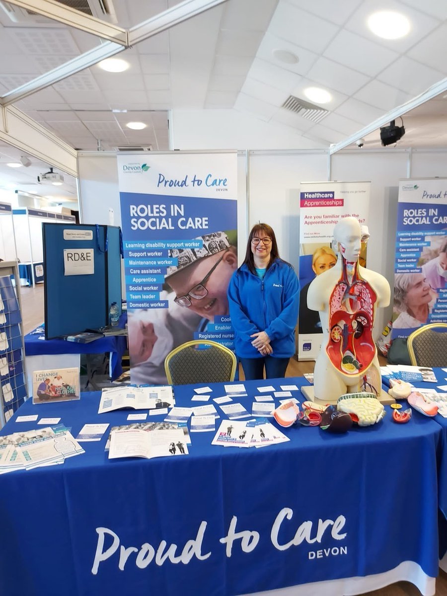 ProudtoCare's tweet photo. Today is the last day to catch us at The National Apprenticeship Show at Sandy Park, Exeter! @NAS_event 💙

We're here to promote our apprenticeship opportunities to School and College students. 📚

#NASSOUTHWEST #apprenticeship #earnwhileyoulearn #SouthWest #Devon #Cornwall https://t.co/voAptGGklW