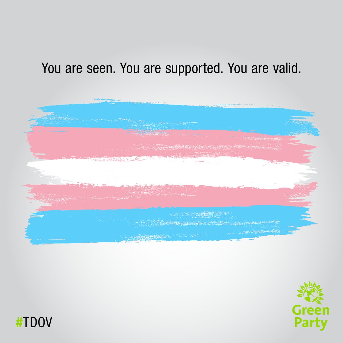 TheGreenParty's tweet photo. 🏳️‍⚧️ Trans rights are human rights - today and every day.

#TransDayOfVisibility #TDOV https://t.co/TUsOGfmlkt