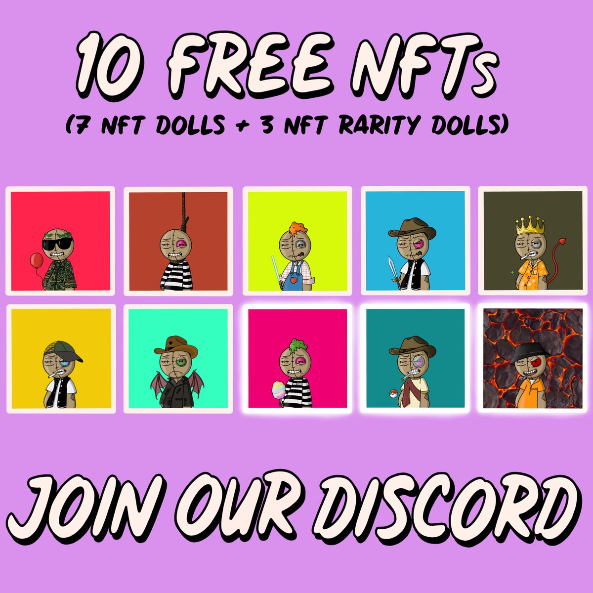 doomsdaydolls's tweet photo. DOOMSDAY DOLLS GIVEAWAY

Giveaway rules:
-Follow @doomsdaydolls 
-Join Discord
-Like + Retweet
-Comment by writing your discord username &amp; tag 3 friends

#NFTs #nftart #NFTartist #MetaverseNFT #NFTGiveaway #NFTCommunity #NFTProject #NFTCollection #nftcollector #NFT #NFTdrop https://t.co/D8ryrbvUck