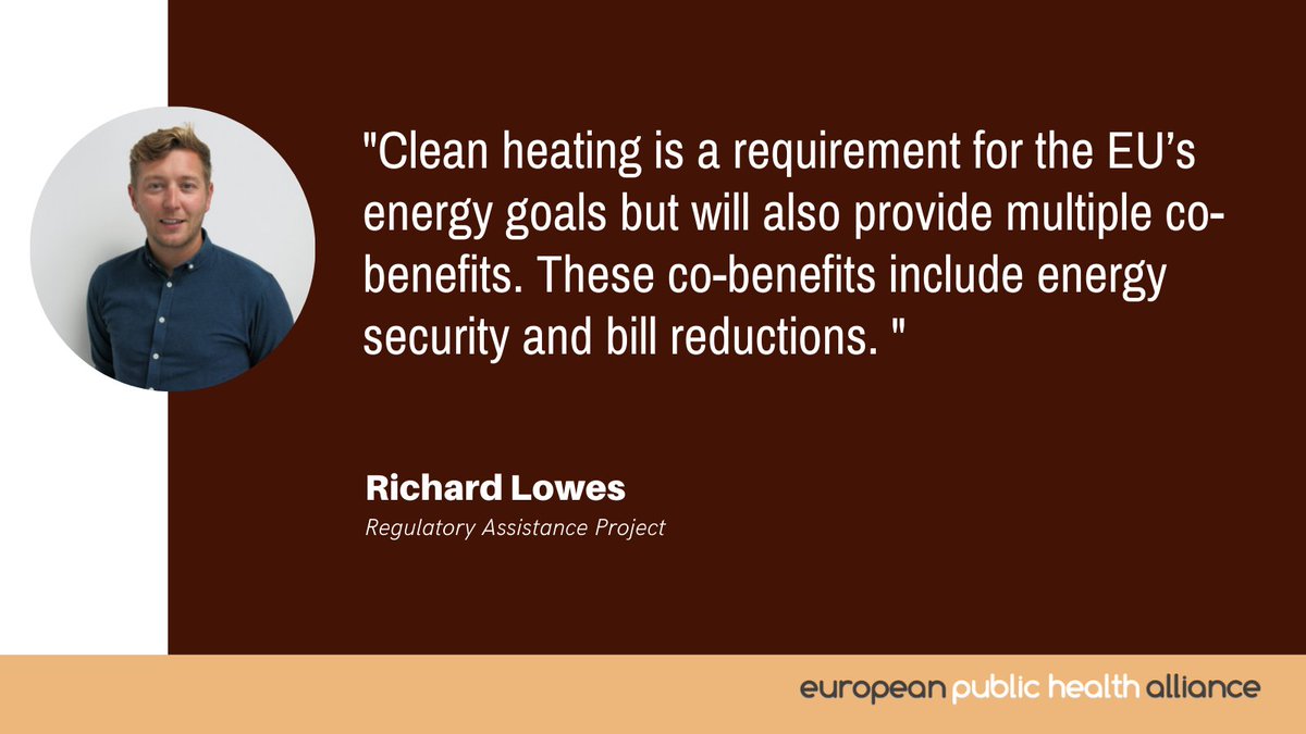 EPHA_EU's tweet image. @heatpolicyrich of @regassistproj elaborated on the climate targets and emphasised that to achieve them, we must reduce the amount of #FossilFuels and biomass. 

'The value of #CleanHeating has carbon reduction benefits as well as #AirPollution '